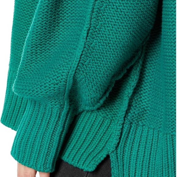 Free People Alli V-Neck Sweater in Forest Green Worn Once Like New Size XL - Picture 2 of 5